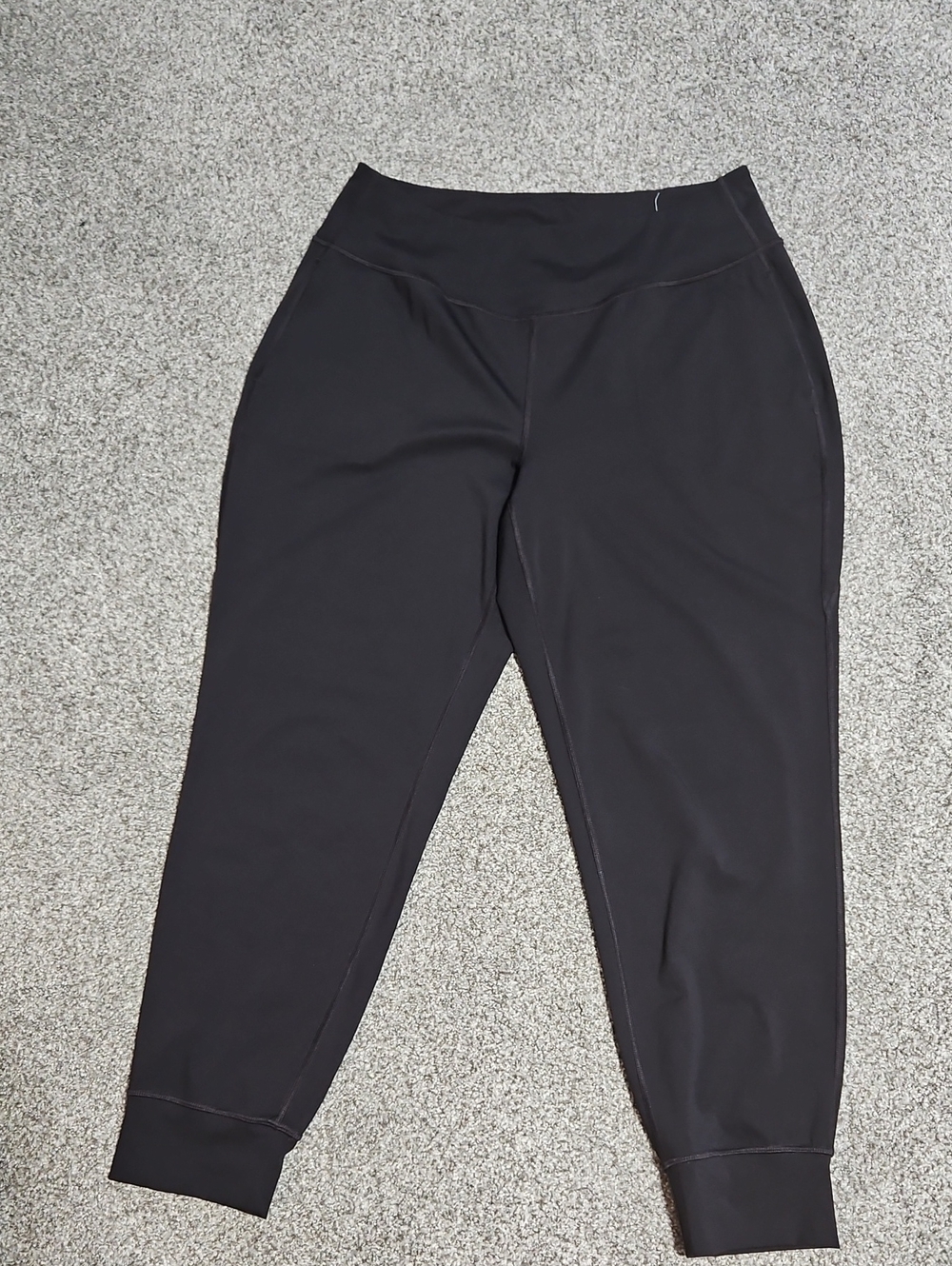 tek gear Black Ultrastretch Leggings with Yellow Logo